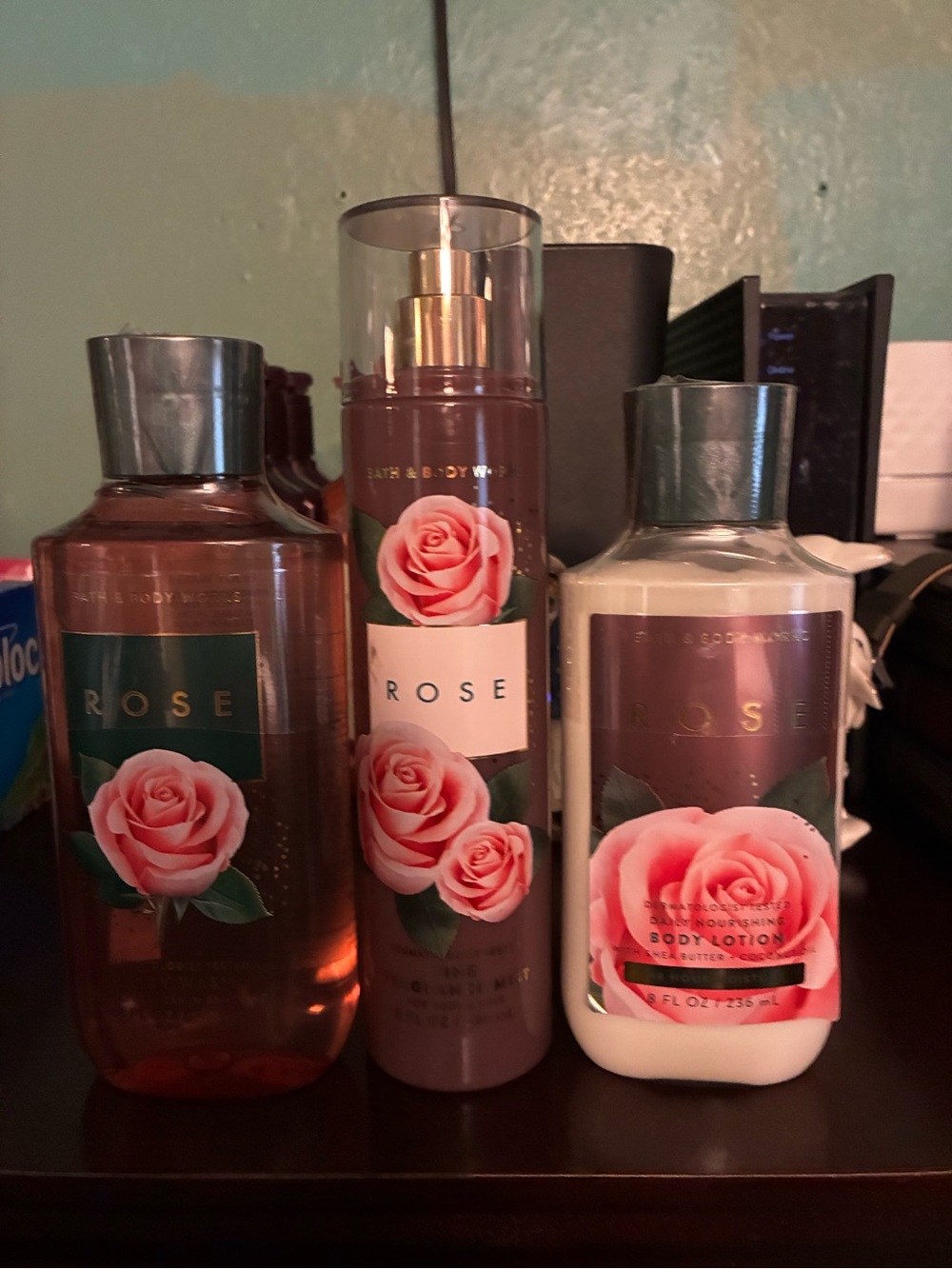 Bath & Body Works Rose Fragrance Mist & Lotion Trio - Pink